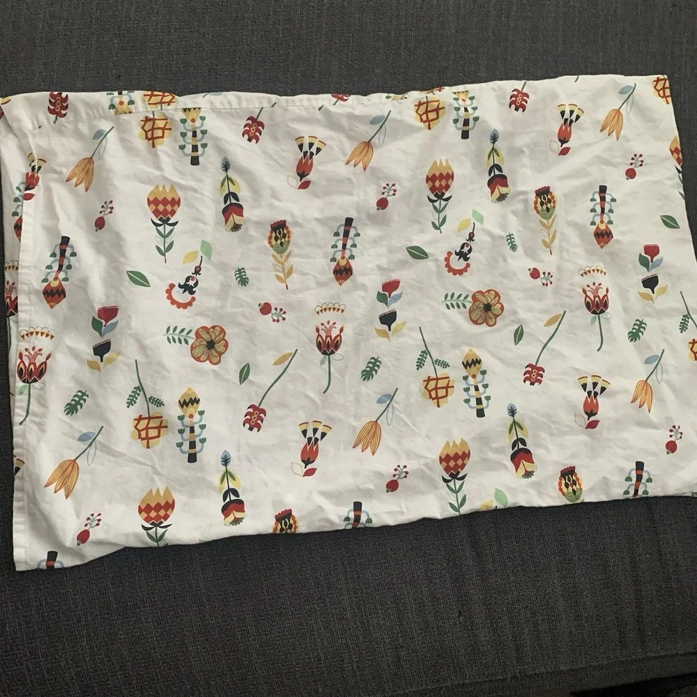 Ikea Rosenfibbla Duvet Cover + Pillowcase‎ Scandinavian Nordic Folk Art Flowers
